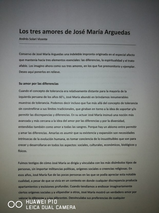 Arguedas. Solari 3 amores. Dos.